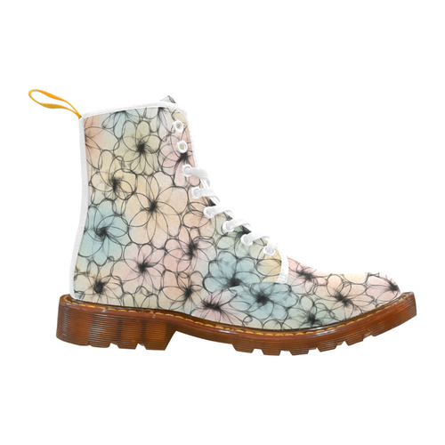 Pastel Flowers. Inspired by the Magic Island of Gotland. Martin Boots For Women Model 1203H