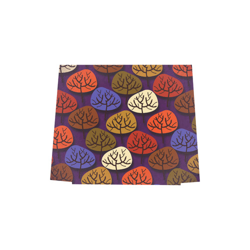 Cool Abstract Red Blue Brown Trees Euramerican Tote Bag/Small (Model 1655)