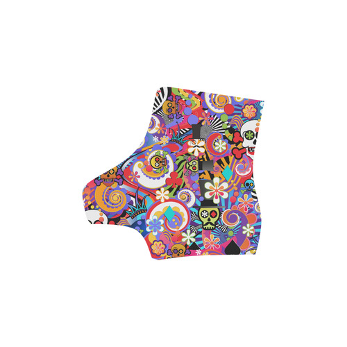 Fun Sugar Skull Colorful Boots by Juleez Martin Boots For Women Model 1203H