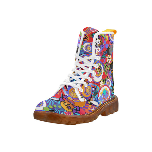 Fun Sugar Skull Colorful Boots by Juleez Martin Boots For Women Model 1203H