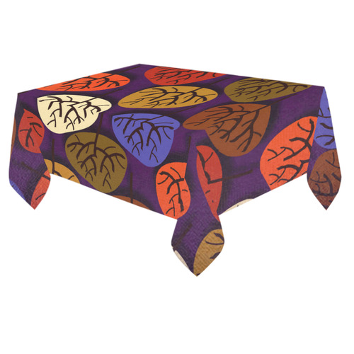 Cool Abstract Red Blue Brown Trees Cotton Linen Tablecloth 60"x 84"