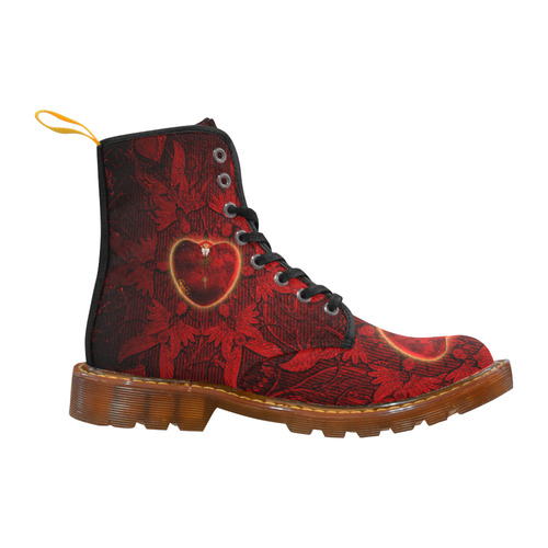 Heart on vintage background Martin Boots For Women Model 1203H