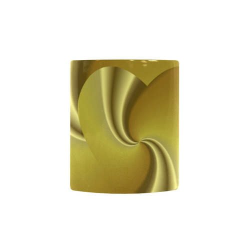 Golden Swirls Love Heart Custom Morphing Mug