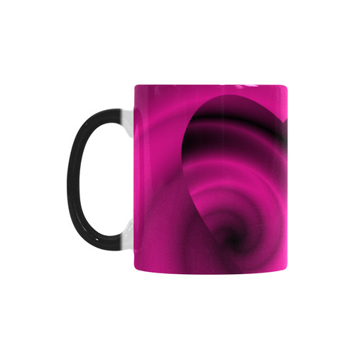 Fuchsia Pink & Purple Swirls Love Heart Custom Morphing Mug