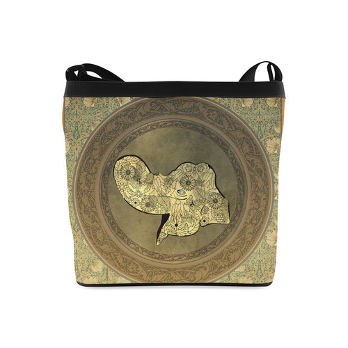 Mandala of cute elephant Crossbody Bags (Model 1613)