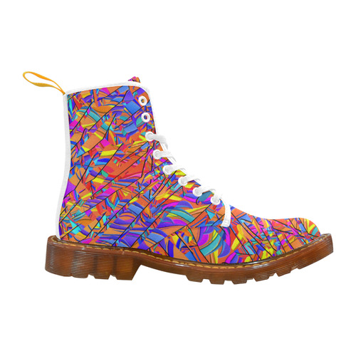 Stained Glass Art Print Marten Style Boots by Juleez Martin Boots For Women Model 1203H