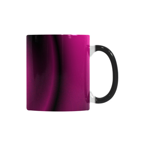 Fuchsia Pink & Purple Swirls Love Heart Custom Morphing Mug