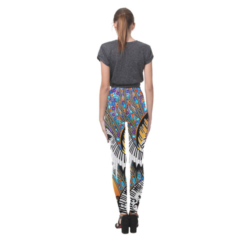 Skull Piano Chains Printed Leggings Cassandra Women's Leggings (Model L01)