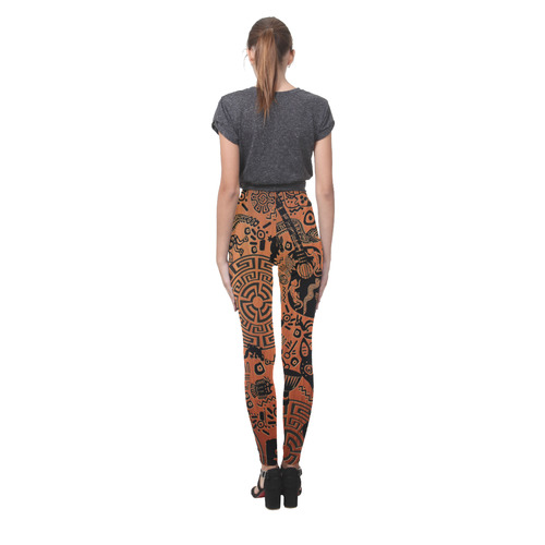 Mayan Primitive Symbol Print Leggings Cassandra Women's Leggings (Model L01)