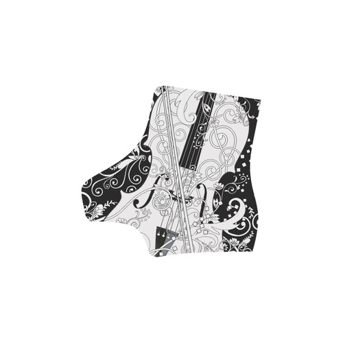 I Love Violin Art Print Boots Martin Boots For Women Model 1203H