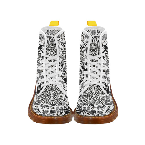 Tribal Mandala Mayan Primitive Art Printed Boots Martin Boots For Women Model 1203H