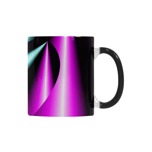 Pink & Turquoise Laser Beams Love Heart Custom Morphing Mug