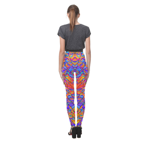 Splatter Print Colorful Leggings by Juleez Cassandra Women's Leggings (Model L01)