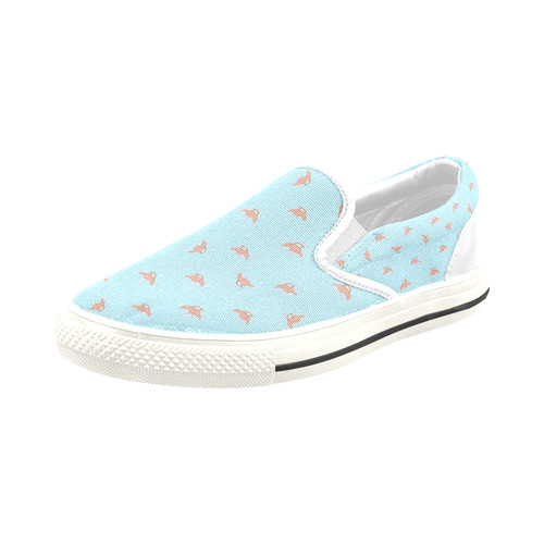 Spaceship Cartoon Pattern Drawing Slip-on Canvas Shoes for Kid (Model 019)