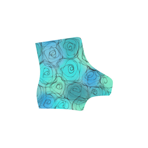 Blue Pastel Roses. Inspired by the Magic Island of Gotland. Martin Boots For Women Model 1203H