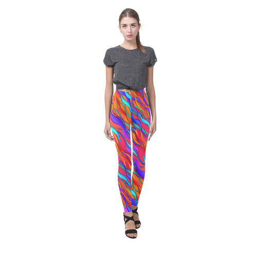 Splatter Shards Print Colorful Leggings Cassandra Women's Leggings (Model L01)