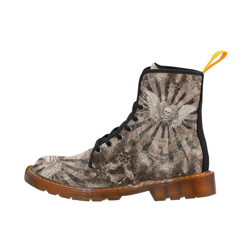 Skull Snakeskin Wings Print Boot Martin Boots For Men Model 1203H