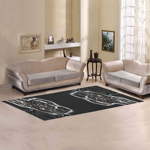 Lovely Buddy Black and White Area Rug 9'6''x3'3''