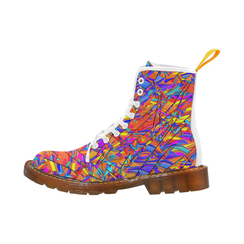 Stained Glass Art Print Marten Style Boots by Juleez Martin Boots For Women Model 1203H