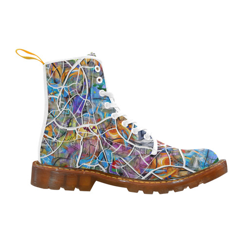 Cracked Colorful Print Martin Boots Martin Boots For Women Model 1203H