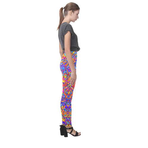 Splatter Print Colorful Leggings by Juleez Cassandra Women's Leggings (Model L01)