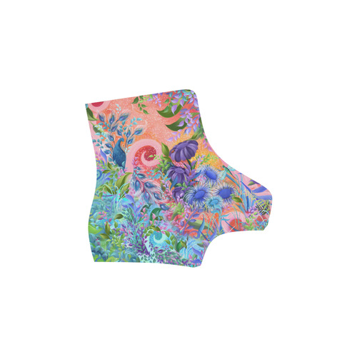 Pink Flower Garden Print Boots by Juleez Martin Boots For Women Model 1203H