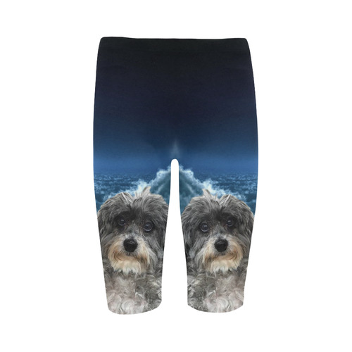 Dog Poodle Cross Hestia Cropped Leggings (Model L03)