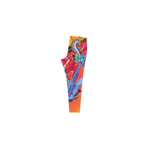 Colorful Music Art Print Leggings Jazz Cassandra Women's Leggings (Model L01)