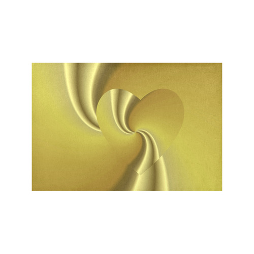 Golden Swirls Love Heart Placemat 12''x18''