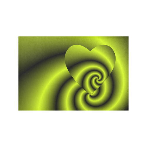 Irish Green Swirls Love Heart Placemat 12''x18''