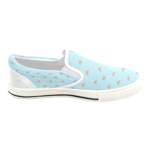 Spaceship Cartoon Pattern Drawing Slip-on Canvas Shoes for Kid (Model 019)