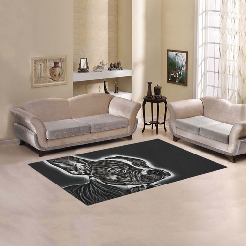 Lovely Buddy Black and White Area Rug 5'x3'3''