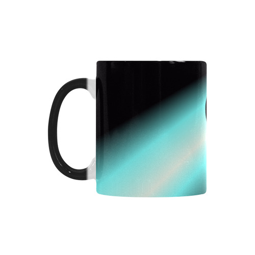 Pink & Turquoise Laser Beams Love Heart Custom Morphing Mug