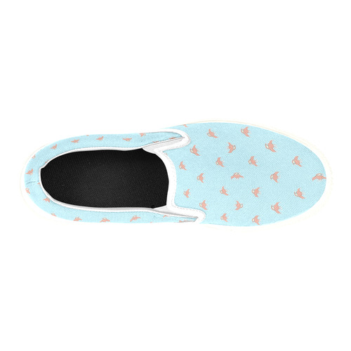 Spaceship Cartoon Pattern Drawing Slip-on Canvas Shoes for Kid (Model 019)