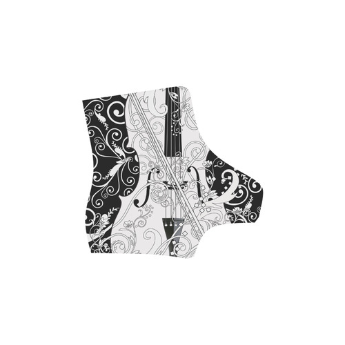 I Love Violin Art Print Boots Martin Boots For Women Model 1203H