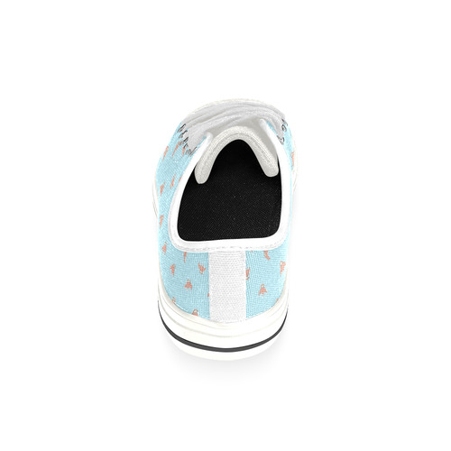 Spaceship Cartoon Pattern Drawing Low Top Canvas Shoes for Kid (Model 018)