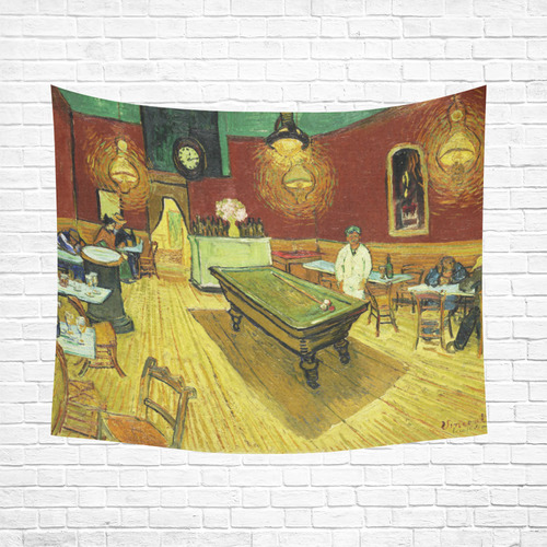 Van Gogh The Night Cafe Cotton Linen Wall Tapestry 60"x 51"