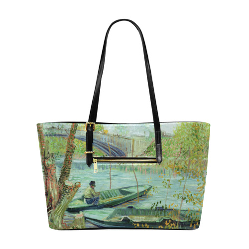 Van Gogh Fishing in the Spring Euramerican Tote Bag/Large (Model 1656)