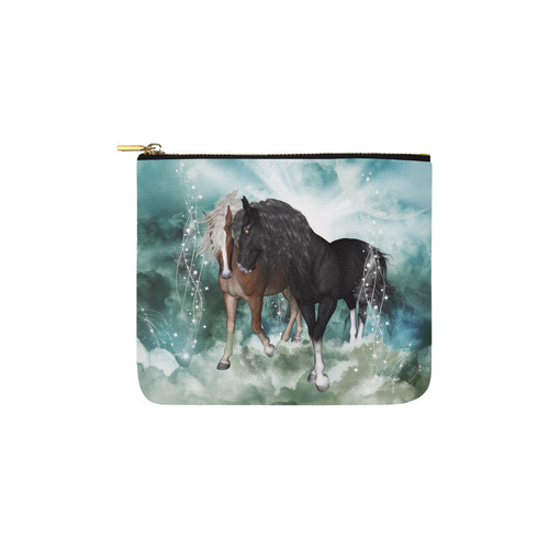 The wonderful couple horses Carry-All Pouch 6''x5''