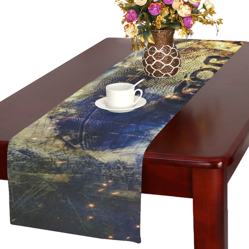 Abstract american football Table Runner 16x72 inch