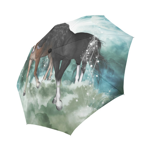 The wonderful couple horses Auto-Foldable Umbrella (Model U04)