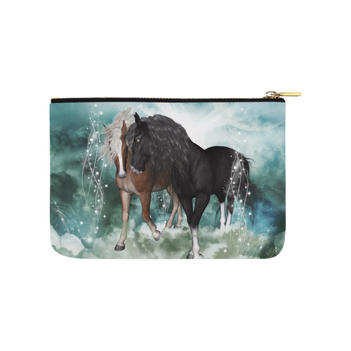 The wonderful couple horses Carry-All Pouch 9.5''x6''