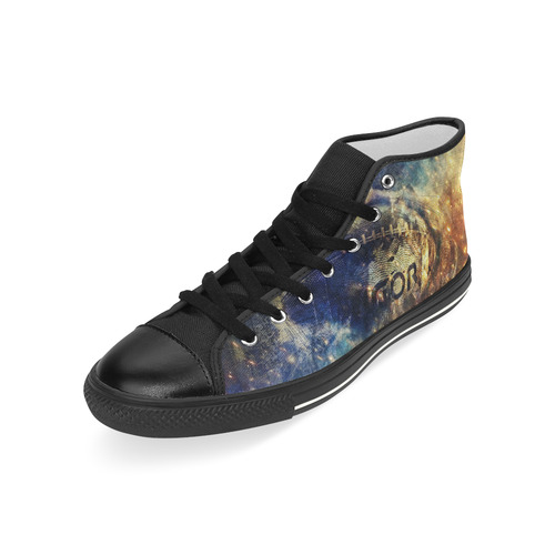 Abstract american football Men’s Classic High Top Canvas Shoes (Model 017)