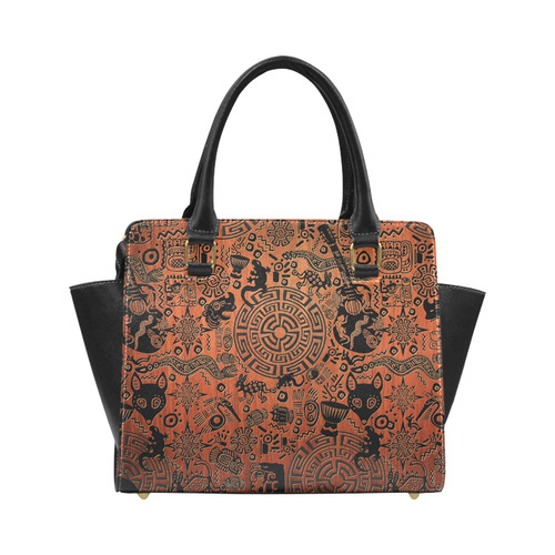 Mandala Tribal Primitive Design Graphic Print Purse Classic Shoulder Handbag (Model 1653)