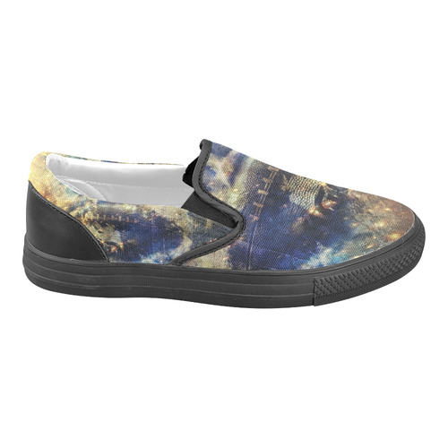 Abstract american football Men's Unusual Slip-on Canvas Shoes (Model 019)