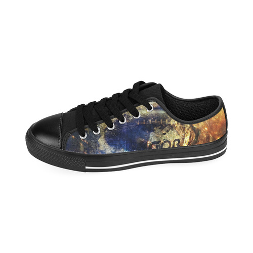 Abstract american football Men's Classic Canvas Shoes/Large Size (Model 018)