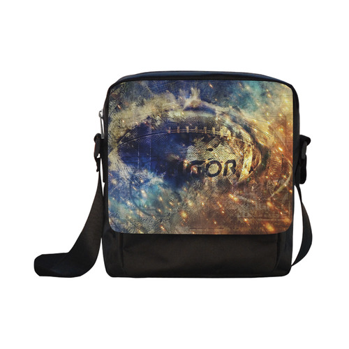 Abstract american football Crossbody Nylon Bags (Model 1633)