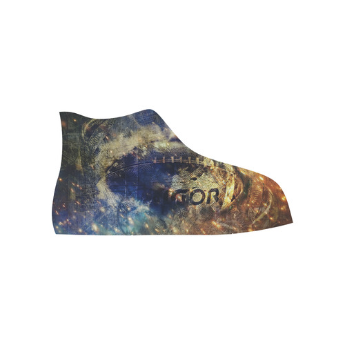 Abstract american football High Top Canvas Shoes for Kid (Model 017)