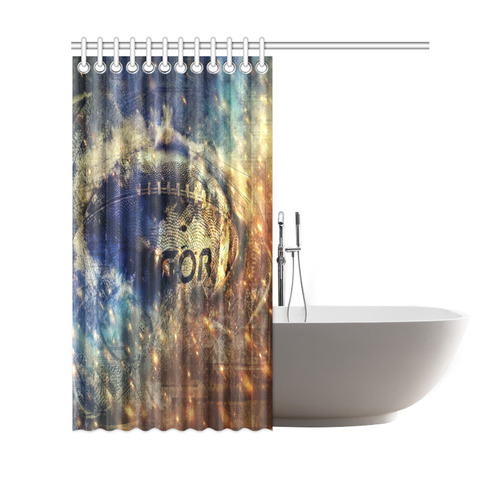 Abstract american football Shower Curtain 69"x70"