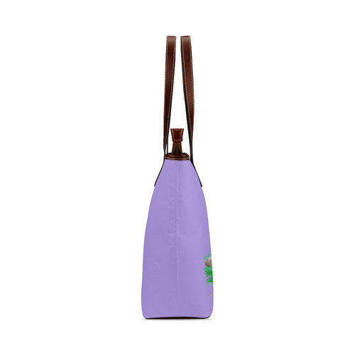 Happy Easter with eggs ~ lilac Shoulder Tote Bag (Model 1646)